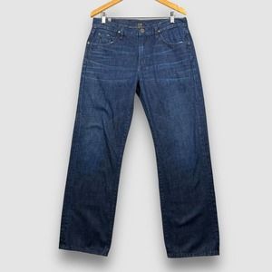Citizens of Humanity 34 x 32 US Made Evans Relaxed Straight Dark Wash Denim Jean